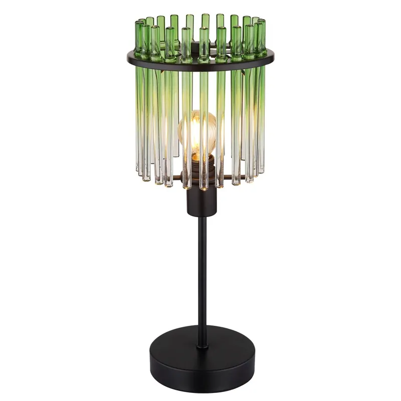 Lámpara de mesa moderna con varillas de vidrio verde, diseño único y funcional. ✓ Envío gratis desde 50 € ✓ 2 años de garantía Oferta
