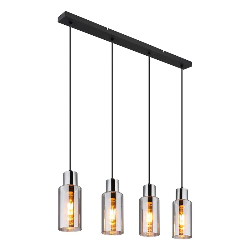 Descuento Lámparas colgantes modernas de metal negro Globo Lidaria