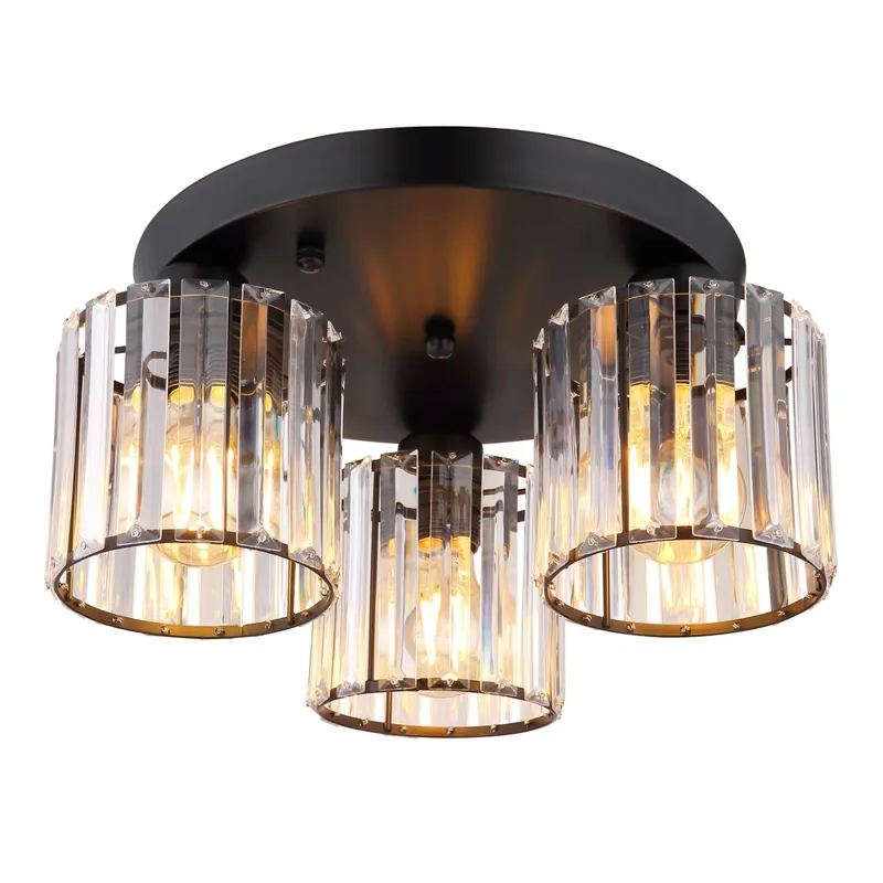 Lámpara colgante redonda con cristales acrílicos y diseño moderno en negro mate. ✓ Envío gratis desde 50 € ✓ 2 años de garantía. Mejor Calidad