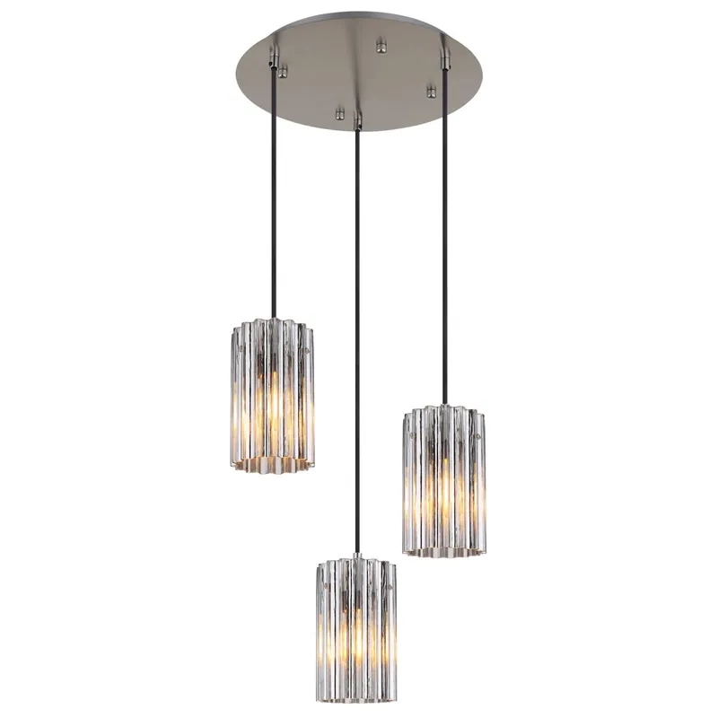 Lámpara colgante moderna de vidrio con detalles en níquel. Aporta estilo y luz uniforme a tu hogar. ✓ Envío gratis desde 50 € ✓ 2 años de garantía Exclusivo