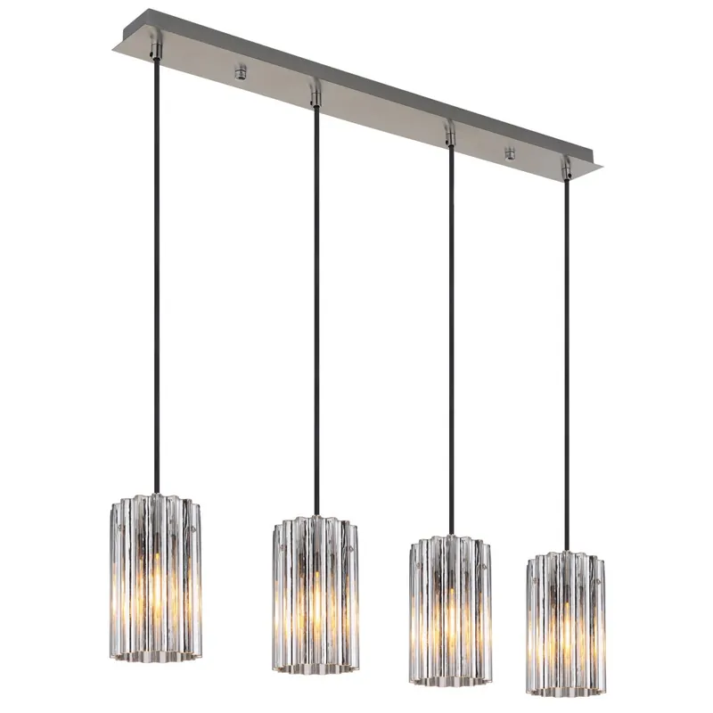 Precio Rebajado Lámpara colgante moderna con cilindros de vidrio y acabado en níquel mate. Ideal para dar elegancia a tu hogar. ✓ Envío gratis desde 50 € ✓ 2 años de garantía
