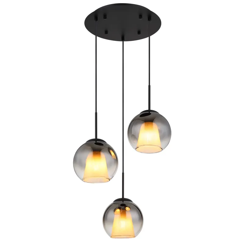 Lámpara colgante moderna con esferas de cristal y acabado en negro mate. ✓ Envío gratis desde 50 € ✓ 2 años de garantía. ¡Hazla tuya hoy! Barato