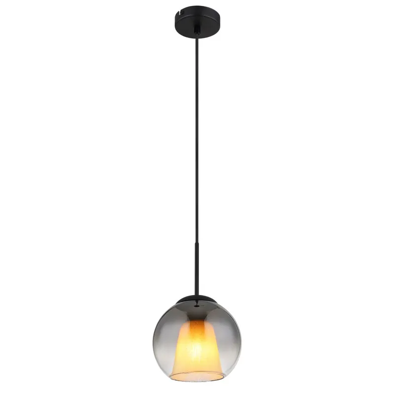 Económico Lámpara de colgar de vidrio en negro Barry, elegante y moderna. ✓ Envío gratis desde 50 € ✓ 2 años de garantía. ¡Ilumina tu hogar con estilo!
