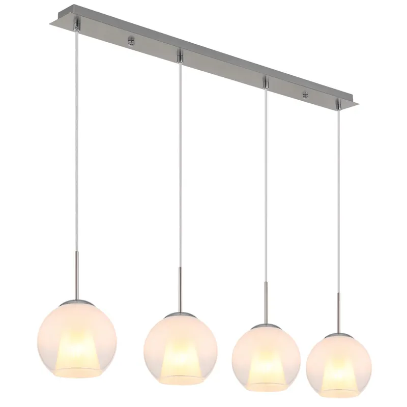 Lámpara colgante moderna con cuatro esferas de vidrio que aportan elegancia y calidez. ✓ Envío gratis desde 50 € ✓ 2 años de garantía Comprar En Línea