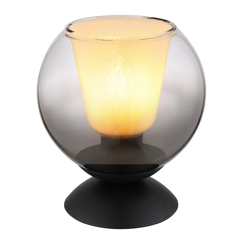 Pago Seguro Ilumina tu hogar con estilo gracias a la lámpara de mesa Barry, de vidrio ahumado y cuerpo negro mate. ✓ Envío gratis desde 50 € ✓ Atención personalizada.