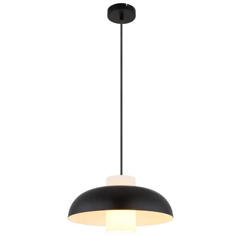 Compra Ahora Lámpara colgante moderna con cilindro de vidrio opalino en elegante negro mate. ✓ Envío gratis desde 50 € ✓ 2 años de garantía.