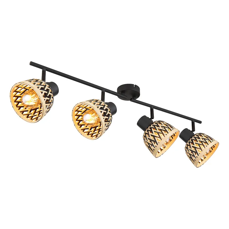 Original Foco bohemio de metal negro Globo Colly
