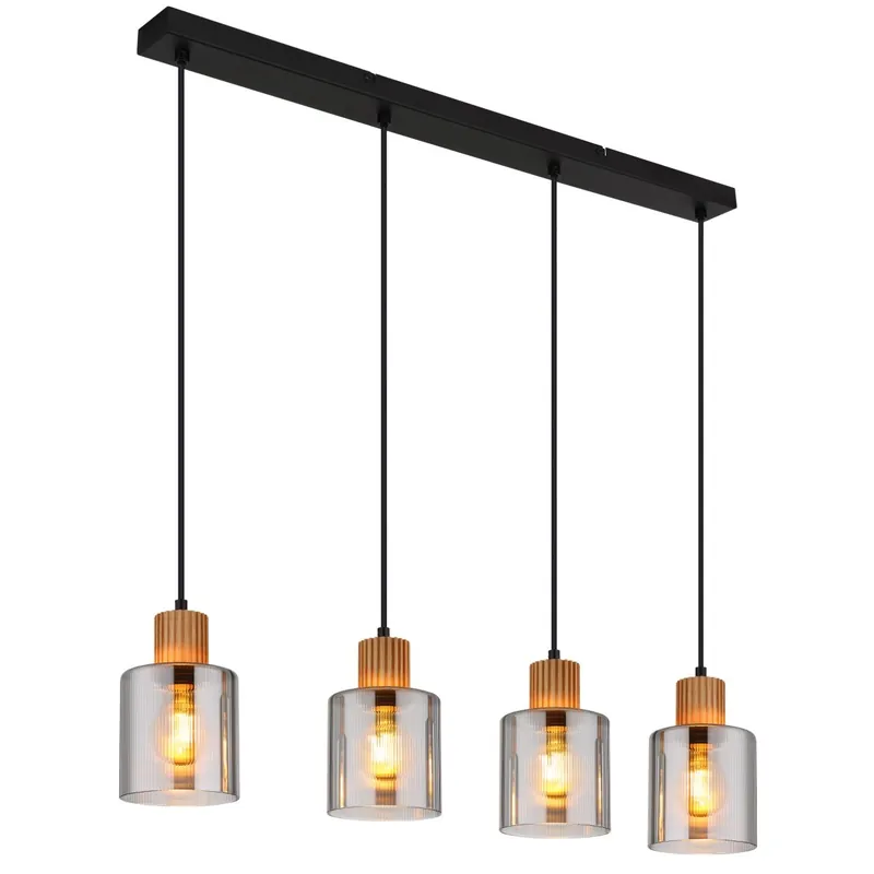 Promoción Exclusiva Ilumina tu hogar con la lámpara colgante ALEIDIS, elegante y con pantallas de vidrio ahumado. ✓ Envío gratis desde 50 € ✓ 2 años de garantía.