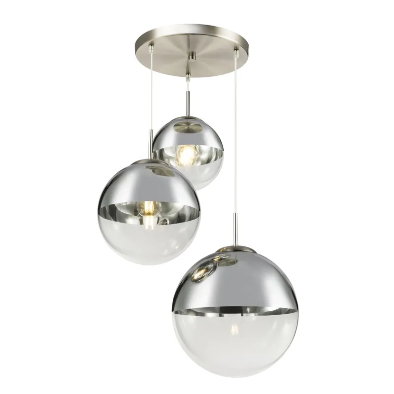 Venta Final Lámpara colgante moderna en acero y vidrio, con un diseño elegante y elegante de 51 cm. ✓ Envío gratis desde 50 € ✓ 2 años de garantía.