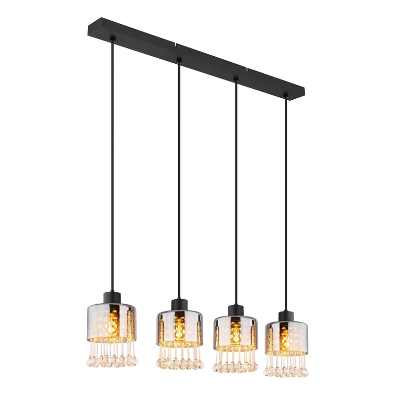 Comprar En Línea Lámparas colgantes clásicas negras de metal Globo Hendry