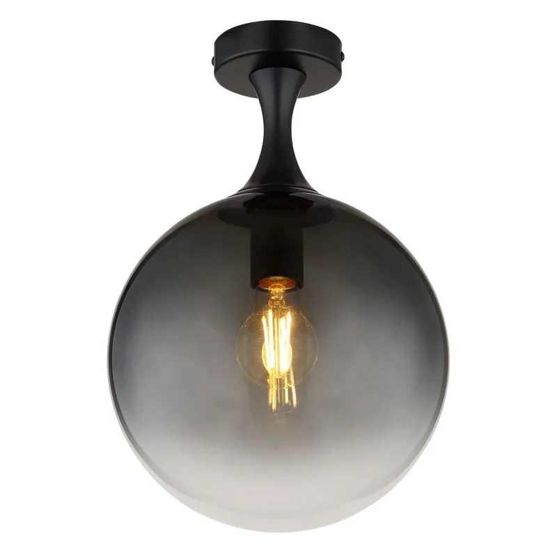 Ilumina tu hogar con la lámpara colgante de vidrio ahumado negra Dalton, perfecta para cualquier estilo. ✓ Gran surtido ✓ Entrega rápida Precio Rebajado
