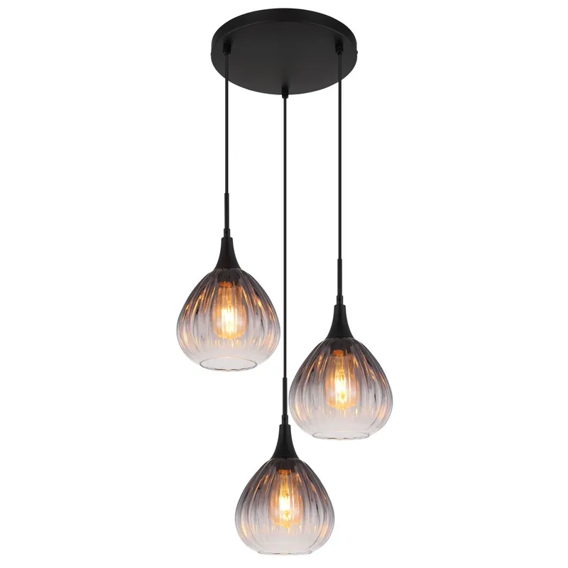 A Buen Precio Descubre la lámpara colgante Olsen, elegante en negro mate y vidrio ahumado, perfecta para iluminar tu hogar. ✓ Envío gratis desde 50 € ✓ 2 años de garantía.