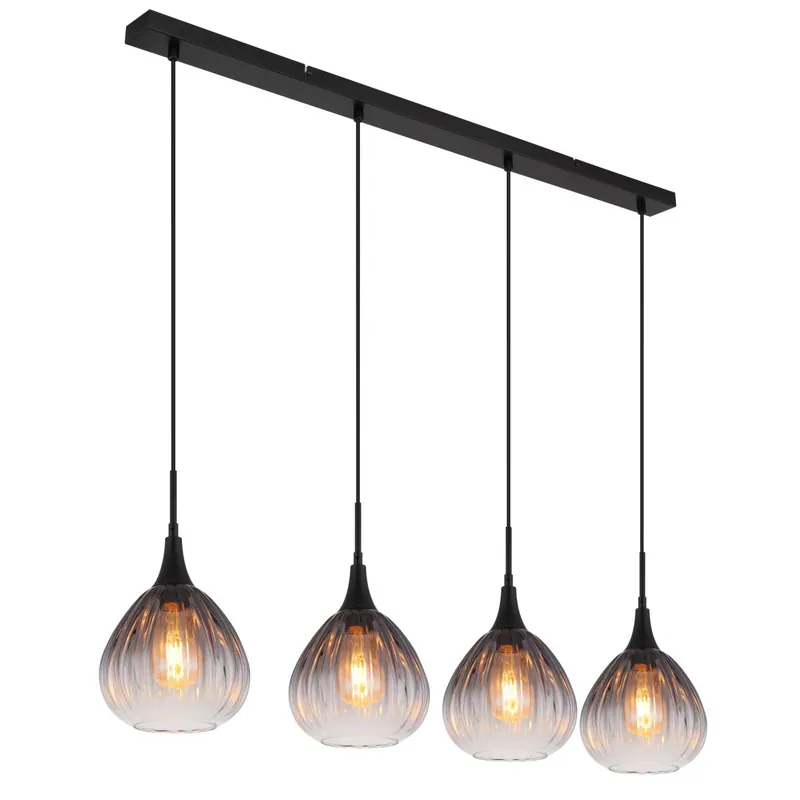 Lámpara colgante moderna con vidrio ahumado y diseño elegante, perfecta para cualquier rincón. ✓ Envío gratis desde 50 € ✓ 2 años de garantía No Te Lo Pierdas