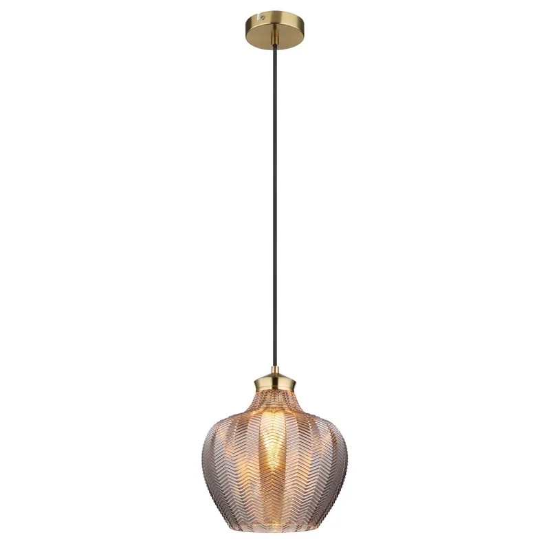 Lámpara colgante dorada con cristal ahumado y diseño elegante. Ideal para dar un toque sofisticado a tu hogar. ✓ Envío gratis desde 50 € ✓ 2 años de garantía Tendencia