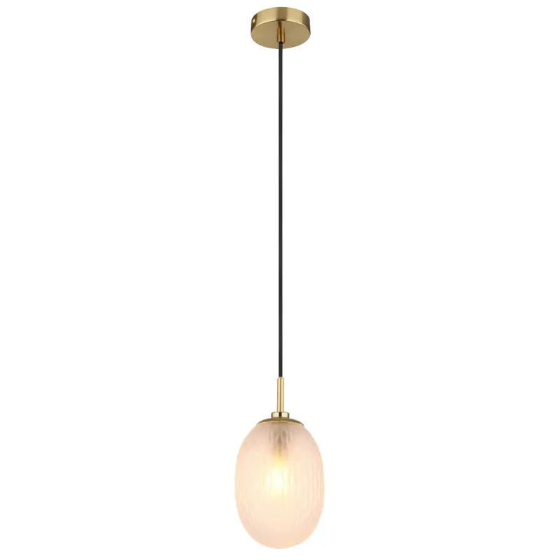 Lámpara colgante dorada con pantalla de vidrio y patrón panal, perfecta para un ambiente elegante. ✓ Envío gratis desde 50 € ✓ 2 años de garantía Más Vendido