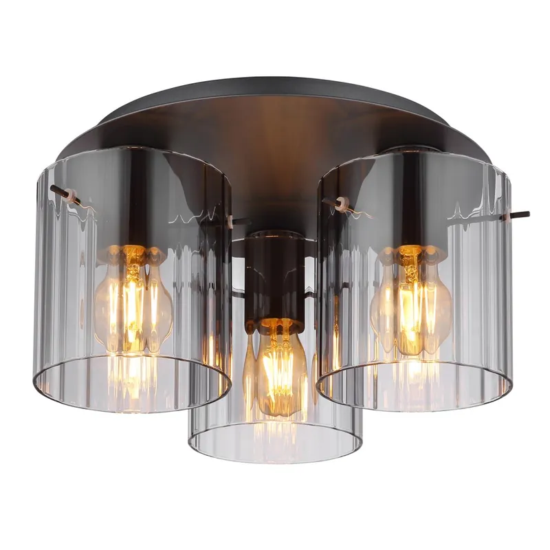 Descubre la lámpara de techo elegante en vidrio ahumado que transforma cualquier espacio. ✓ Envío gratis desde 50 € ✓ 2 años de garantía Envío Inmediato