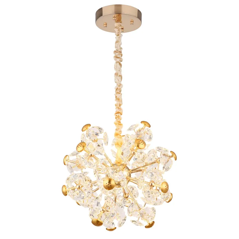 Precio De Fábrica Descubre la elegante lámpara colgante dorada Floriella con cristales brillantes y luz cálida. ✓ Envío gratis desde 50 € ✓ 2 años de garantía