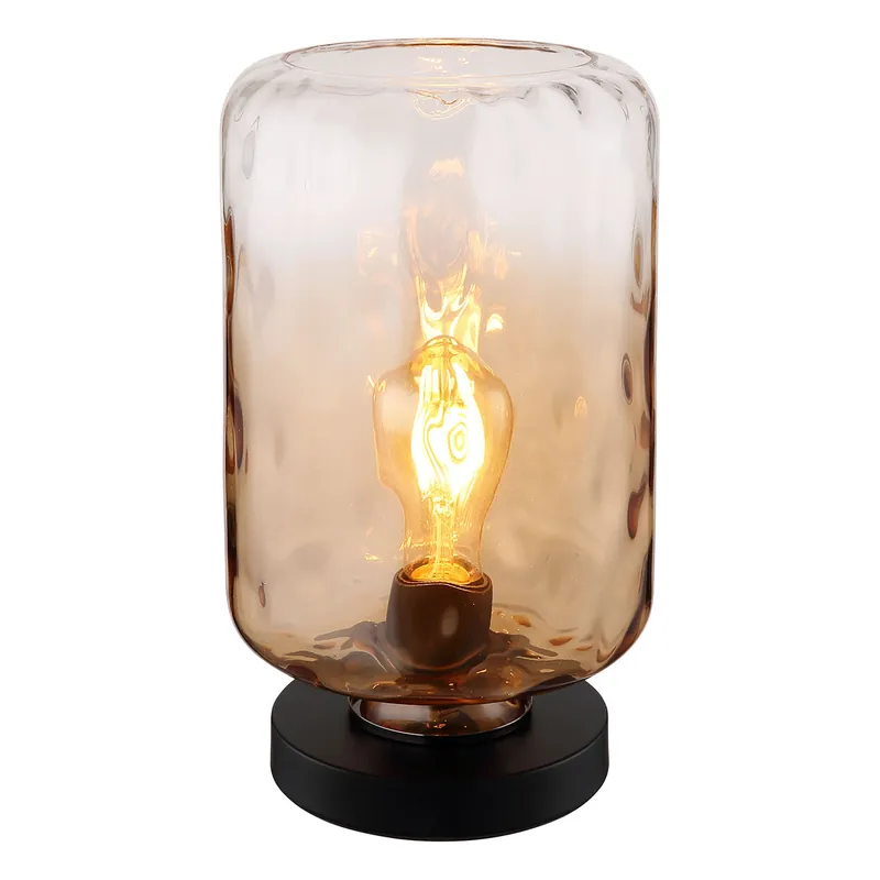 Oferta Limitada Lámpara de mesa clásica negra de metal Globo Darina