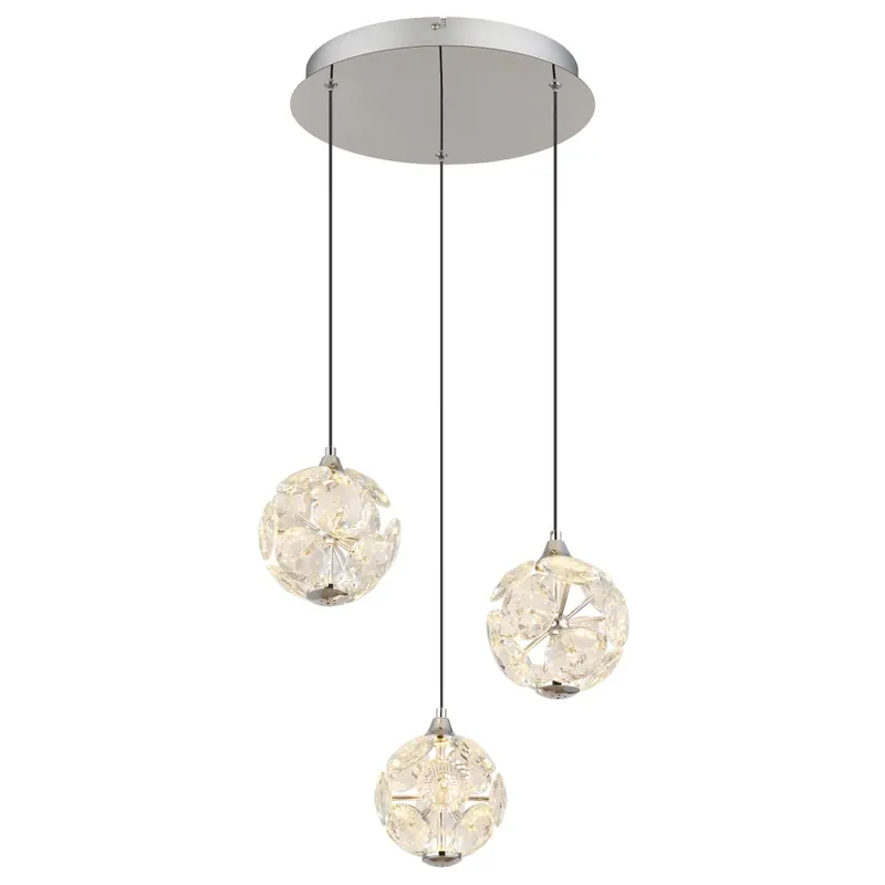 Precio Económico Lámpara colgante elegante con acentos de cristal Virina, perfecta para añadir un toque moderno a tu espacio. ✓ Envío gratis desde 50 € ✓ 2 años de garantía