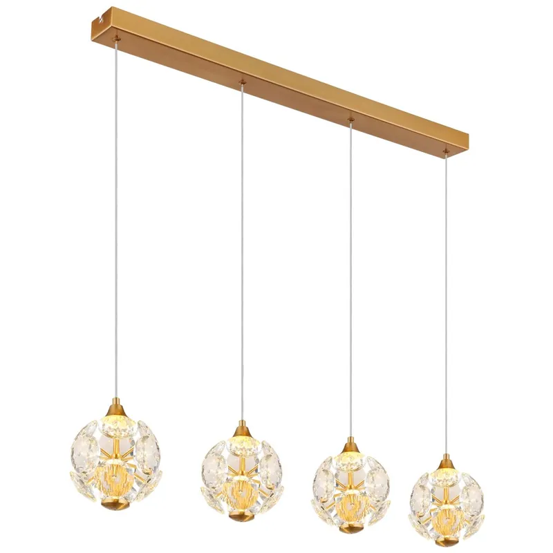 ¡Ilumina tu hogar con la elegante lámpara colgante dorada Virina, adornada con cristales brillantes! ✓ Envío gratis desde 50 € ✓ 2 años de garantía Auténtico