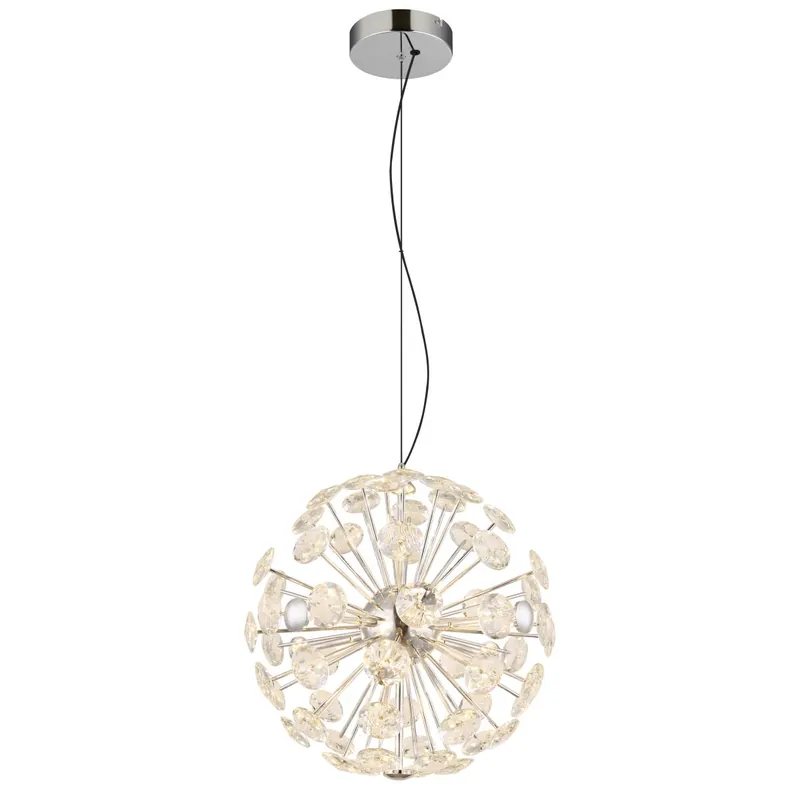 Descuento Ilumina tus espacios con la lámpara colgante VARINA en cromo y cristal, que ofrece elegancia y eficiencia energética. ✓ Envío gratis desde 50 € ✓ 2 años de garantía.
