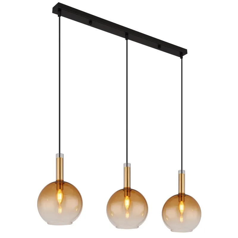 Lámpara colgante Marinella, elegante y moderna, con esferas de vidrio ámbar. Ideal para cualquier espacio. ✓ Envío gratis desde 50 € ✓ 2 años de garantía Compra Hoy