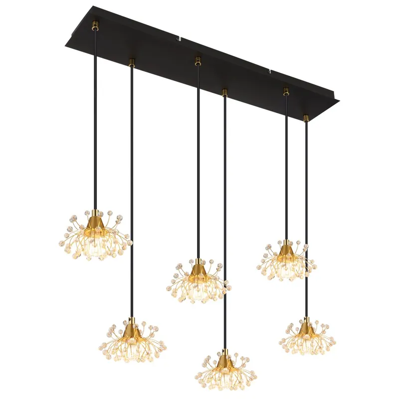 ¡Descubre la lámpara colgante Fiore en cristal ámbar! Su diseño floral y combinación de metal negro y dorado añaden un toque de elegancia. ✓ Envío gratis desde 50 € ✓ 2 años de garantía. A Buen Precio