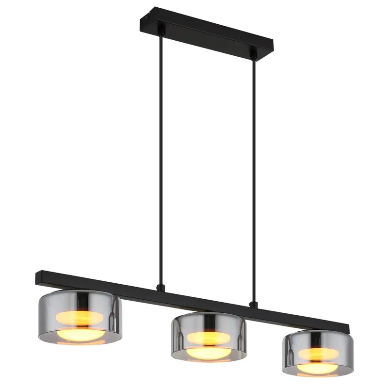Descubre la lámpara colgante moderna Higgins, elegante y con vidrio ahumado para una luz cálida. ✓ Envío gratis desde 50 € ✓ 2 años de garantía Devolución Gratuita