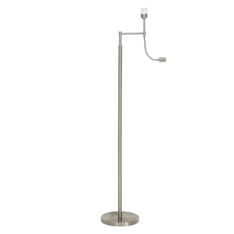 Lámpara de pie plateada de diseño clásico, ideal para cualquier espacio. Elegante y funcional en metal. ✓ Envío gratis desde 50 € ✓ 2 años de garantía Alta Calidad