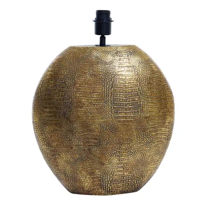 Tendencia Base de lámpara de cocodrilo dorado Light and Living Skeld