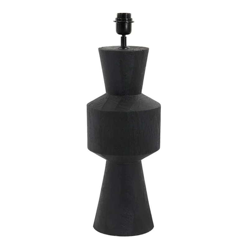 Lámpara de mesa clásica negra de madera Light and Living Gregor Barato