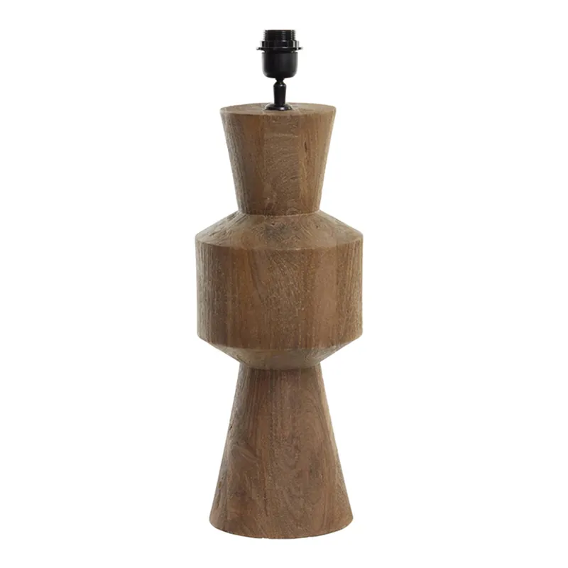 Nuevo Modelo Lámpara de mesa natural marrón de madera Light and Living Gregor