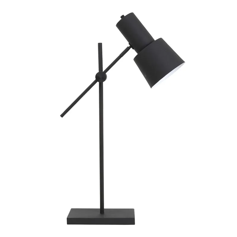 Lámpara de mesa moderna negra con brazo ajustable Light and Living Preston Alta Calidad