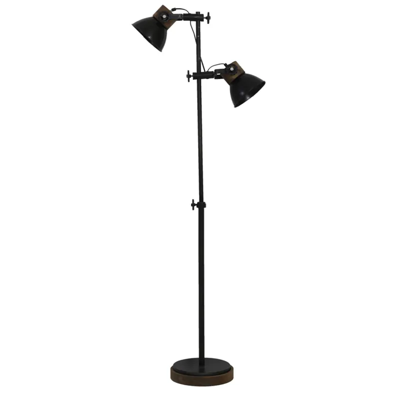 Precio De Fábrica Lámpara de pie negra Jody de estilo retro fabricada en metal, ideal para dar un toque industrial a tu hogar. ✓ Envío gratis desde 50 € ✓ 2 años de garantía