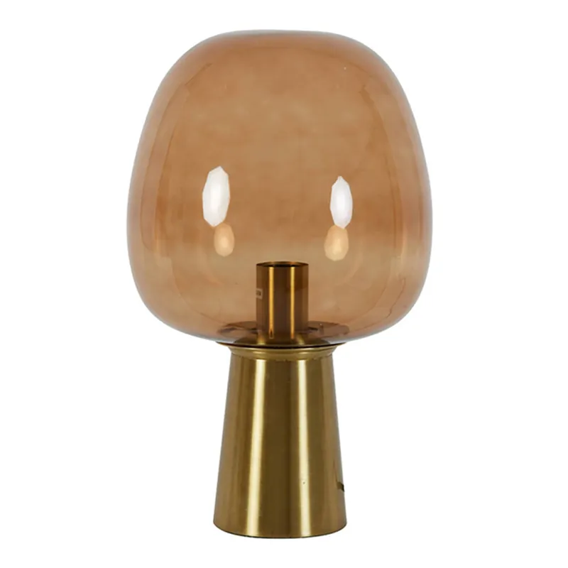 Lámpara de mesa vintage en bronce marrón con detalles de vidrio, perfecta para dar calidez a tu hogar. ✓ Envío gratis desde 50 € ✓ 2 años de garantía Ocasión Especial