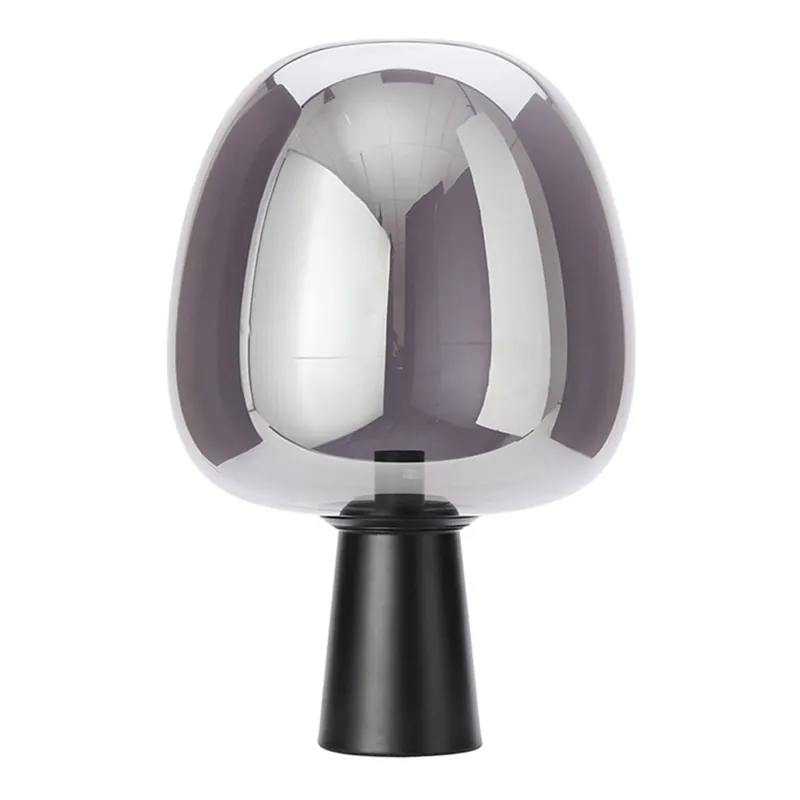 Bestseller Lámpara de mesa retro negra con vidrio ahumado Light and Living Maysony