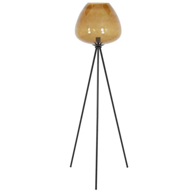 Lámpara de pie vintage en color marrón y vidrio de alta calidad, perfecta para cualquier rincón de tu hogar. ✓ Envío gratis desde 50 € ✓ 2 años de garantía Certificado