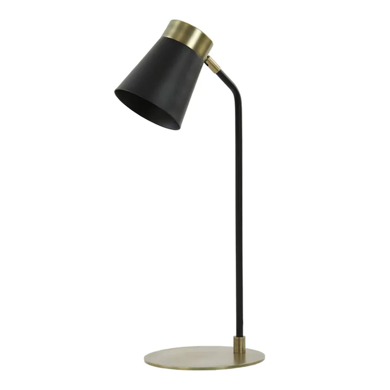 Lámpara de escritorio moderna en negro y dorado Light and Living Braja Compra Ahora