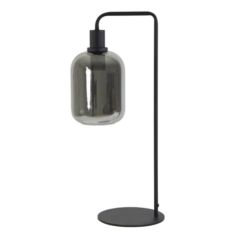 Rebajas Lámpara de mesa negra de estilo moderno y materiales de vidrio y metal. ✓ Envío gratis desde 50 € ✓ 2 años de garantía. ¡Ilumina tu espacio!