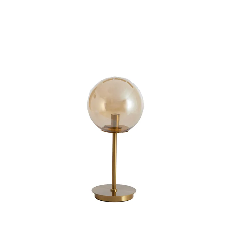 Oferta Limitada Lámpara de mesa con un elegante diseño vintage y pantalla de vidrio ámbar que aporta un cálido resplandor a tu hogar. ✓ Envío gratis desde 50 € ✓ 2 años de garantía