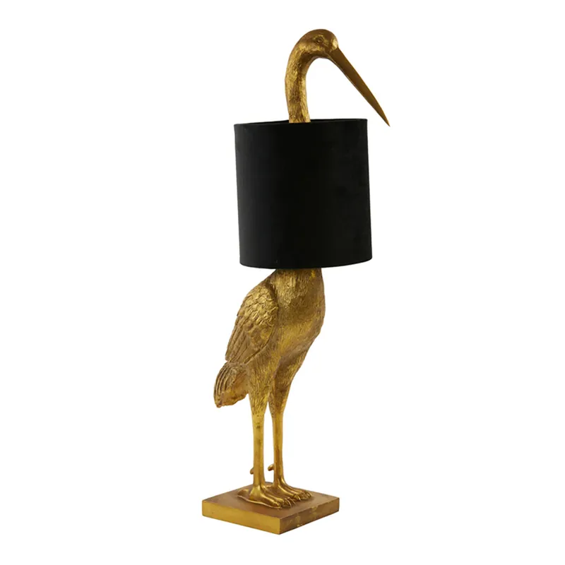 Lámpara de mesa de cuello largo dorado Light and Living Crane Súper Precio