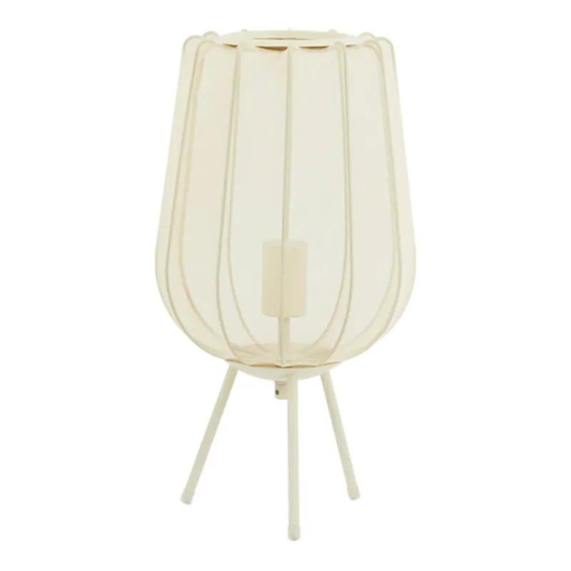 Lámpara de mesa Plumeria en beige y blanco, elegante y moderna, ideal para tu salón. ✓ 2 años de garantía ✓ Envío gratis desde 50 € Devolución Gratuita