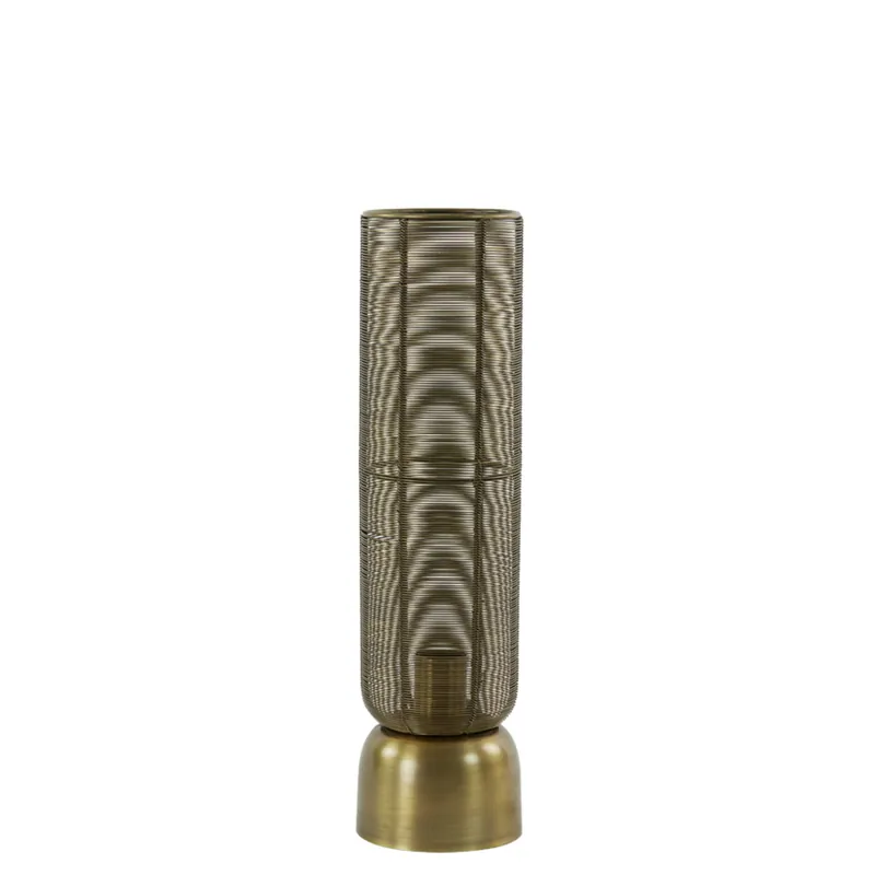 Lámpara de mesa de bronce con diseño cilindrico que aporta calidez a cualquier espacio. ✓ Envío gratis desde 50 € ✓ 2 años de garantía Envío Gratis