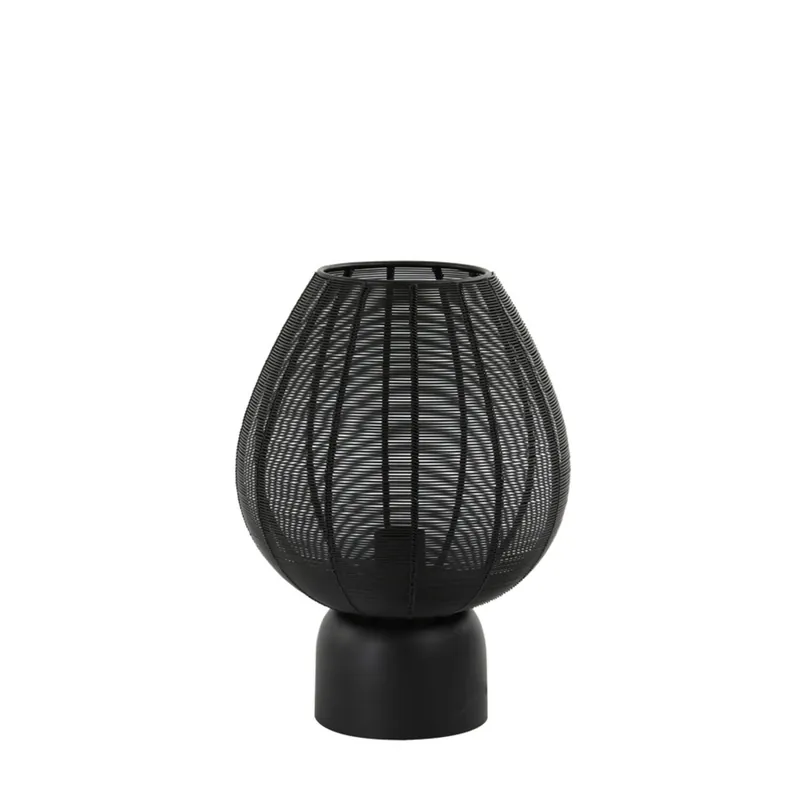 Rebajas Lámpara de mesa negra con elegante diseño oriental y material metálico. Ideal para cualquier espacio. ✓ Envío gratis desde 50 € ✓ 2 años de garantía