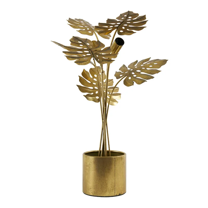 Premium Lámpara de mesa clásica dorada de planta Light and Living Cambria