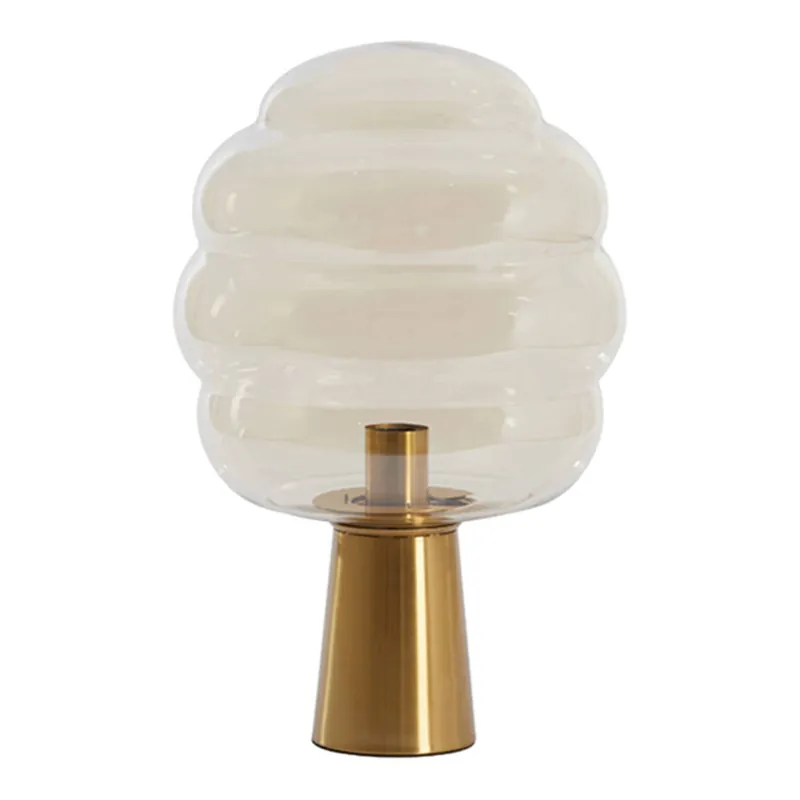 Precio Reducido Lámpara de mesa retro dorada con blanco Light and Living Misty