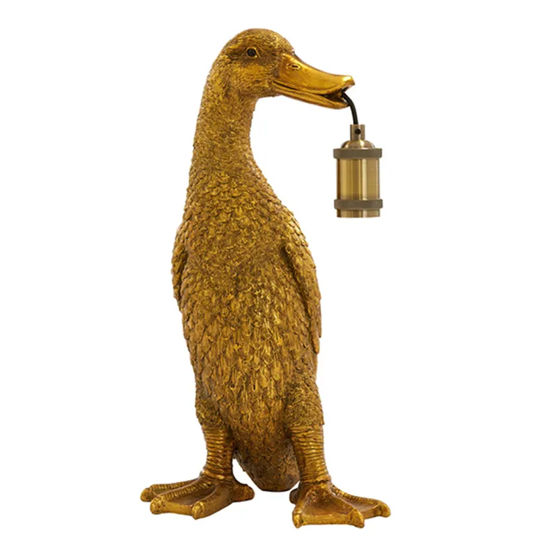 Lámpara de mesa clásica dorada con diseño de pato Light and Living Duck Envío Gratis