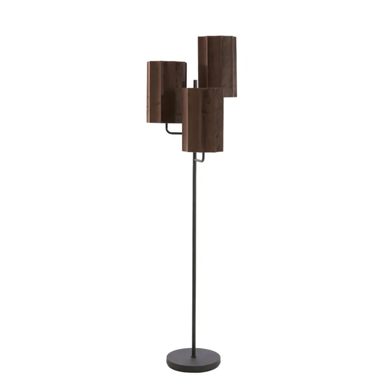 Lámpara de pie marrón de estilo oriental, fabricada en metal, ideal para dar calidez a tu hogar. ✓ 2 años de garantía ✓ Envío gratis desde 50 € Popular