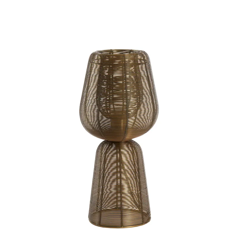 Lámpara de mesa de ratán bronce Light & Living Aboso Ocasión Especial