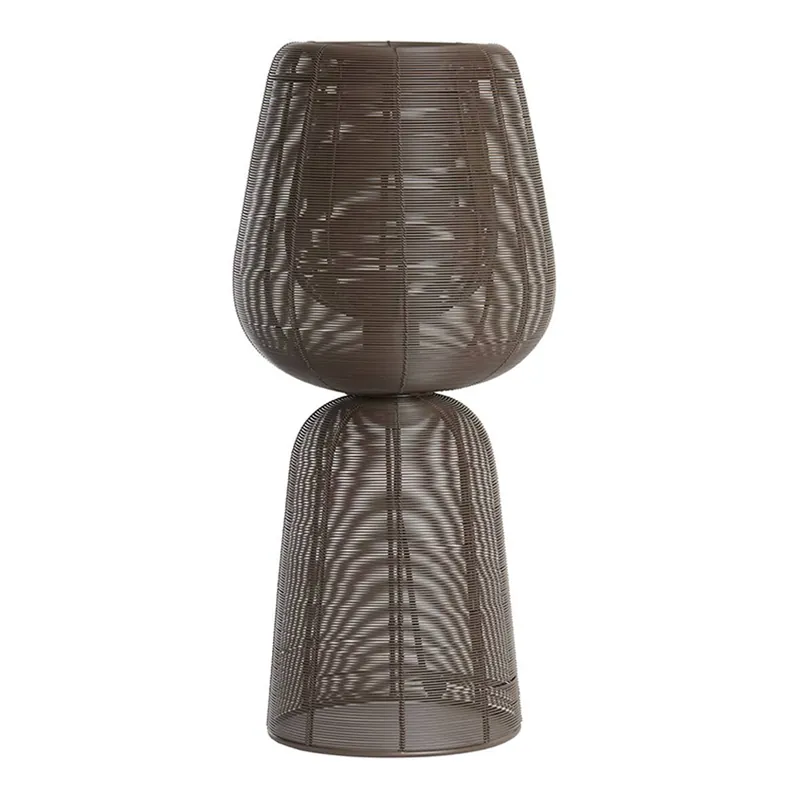 Precio De Fábrica Lámpara de mesa retro de metal marrón con alambre de metal Light and Living Aboso